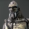 Fierce Game Movie Character With Rough Textured Skin Sharp Fangs And Muscular Build