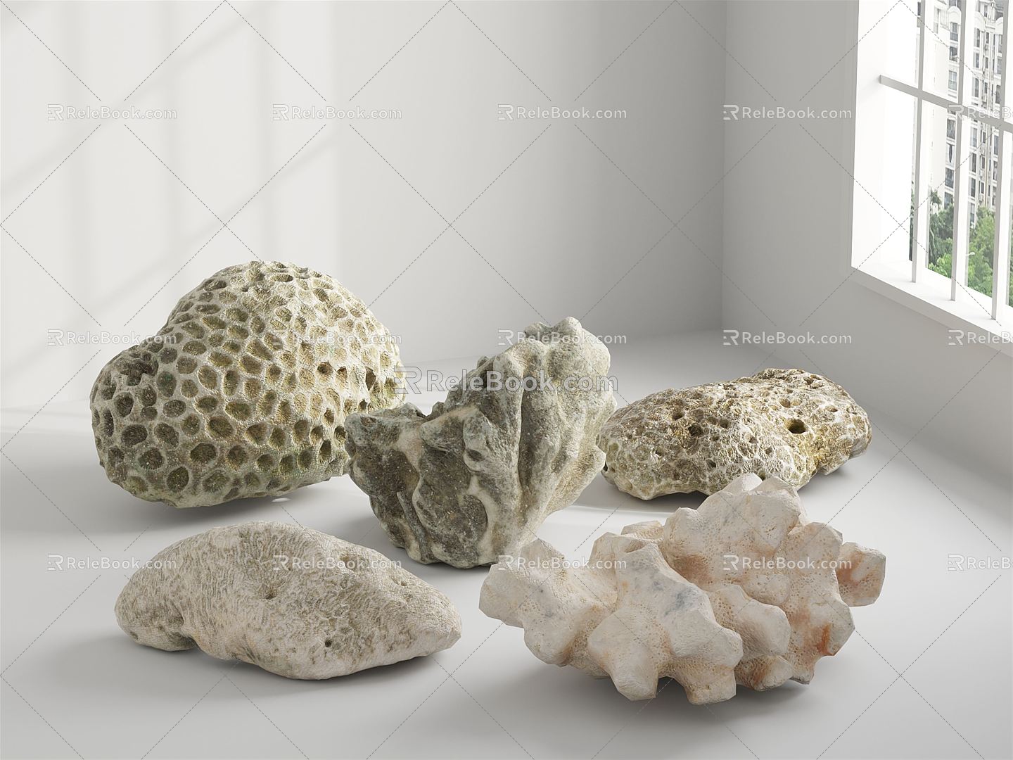 Modern Stone Coral Stone 3d model