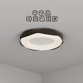 Mid Century Style Bedroom Ceiling Light Interior With Round Design And Warm Glow 3d model