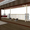 Hotel Room Featuring Four Poster Bed White Drapes Wooden Furniture and Brick Wall