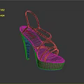 Women's High Heel Sandals With Crisscross Straps Block Heel And Woven Platform Sole