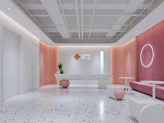 Modern Hall Corporate Lobby 3d model