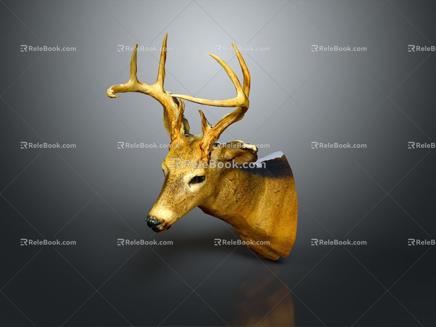 Modern Animal Wall Decorations Deer Head Antlers Bucks Animal Statue 3d model