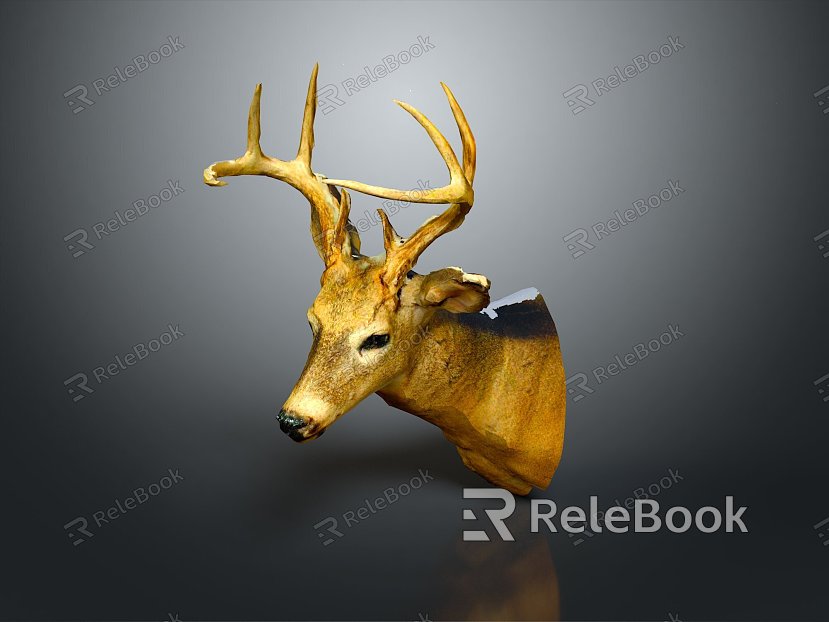 Modern Animal Wall Decorations Deer Head Antlers Bucks Animal Statue model