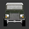 Vintage Green Off Road Vehicle With White Roof Boxy Design And Black Tires