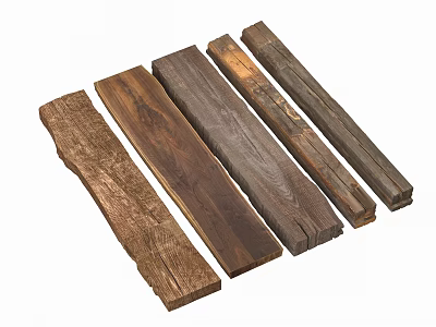 Natural Stone and Wood Materials with Diverse Textures and Rustic Plank Designs 3d model