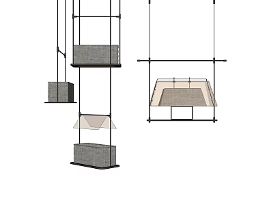 New Chinese Chandelier 3d model