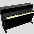 Black Upright Piano As Musical Instrument With Shiny Surface And White Keys Keyboard Design