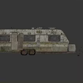 Vintage Weathered Rustic Caravan Trailer Exterior With Windows Door And Hitch