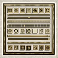 Ornamental Decorative Panels With Diverse Geometric Patterns And Vent Designs 3d model