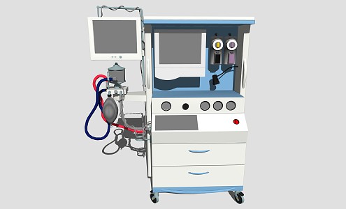 Modern Ventilator Medical Equipment 3d model