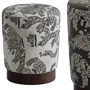 Modern Sofa Stool Low Stool Round Stool 3d model