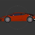 Red Sports Car Featuring Sleek Design Sporty Exterior Silver Alloy Wheels And Blue Windows