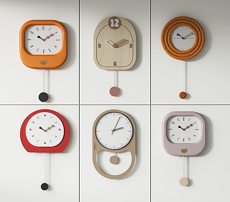 Modern clock wall clock 3d model