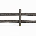 Outdoor Rustic Wooden Fence With Horizontal Boards And Vertical Posts Design