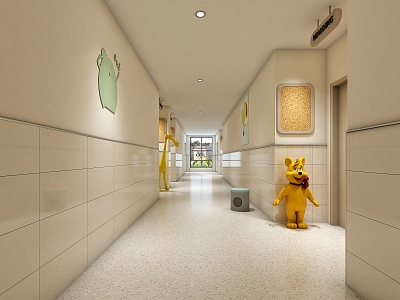 Modern kindergarten aisle 3d model