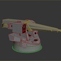 laser tower turret turntable sci-fi tower defense game tower defense sci-fi turret game turret game turret 3d model