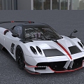 Pagani HuayraBC Racing Super sports car 3d model