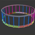 Classical Circular Colonnade Structure With Decorative Columns And Balustrades 3d model