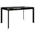 Modern Black Dining Table With Minimalist Design And Straight Support Legs 3d model