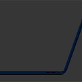 Blue Modern Laptop With Sleek Design Screen Displaying Scenic Mountains Lake And Trees