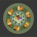 Vibrant Themed Play Architecture Featuring Pink Flower Shape Butterfly Decoration Ladybug Cars Green Circular Base
