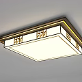 Modern Decorative Ceiling Light With Square And Round Shapes And Elegant Frame Design 3d model