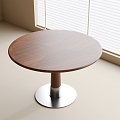 Modern round dining table 3d model