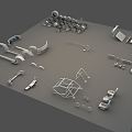 Modern Machinery Parts Car Kit Parts 3d model