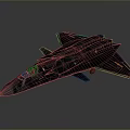 Space And Aerospace Black Stealth Fighter Model Showcasing Intricate Design Details And Display Features