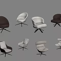 Modern Leisure Chairs Featuring Brown Leather Beige Fabric And Metal Legs In Various Styles