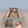 Lala Clothing Store Stylish Apparel Display With Mannequins And Window Showcase