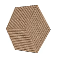 Brown And Maroon Ribbed Decorative Panels For Interior Decoration Projects 3d model