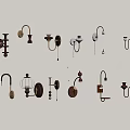 Various Stylish Wall Lamps with Diverse Shades and Metal Frames for Home Interior Decor