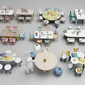 Colorful Wooden Kids Table With Matching Chairs For Play And Learning Activities