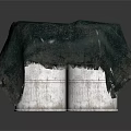 Practical Household Items With Two Silver Buckets Covered In Dark Cloth