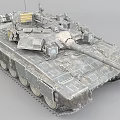 Detailed Modern Military Tank Featuring Long Cannon Turret And Heavy Tracks