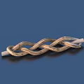 Braided Wicker Daily Life Item With Twisted Design And Decorative Purpose