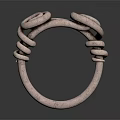 Artistic Metallic Sculptural Ring With Unique Coiled Twisted Top Design Elements