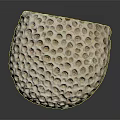 Porous Spherical Coral Structure In Beige To Brown Color For Aquatic Animal Habitat