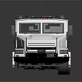 White Military Armored Vehicle with Roof Emergency Lights and Sturdy Design