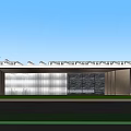 Modern Community Gate Current Community Gate Modern Demonstration Zone Gate 3d model