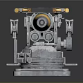 laser tower turret turntable sci-fi tower defense game tower defense sci-fi turret game turret game turret 3d model