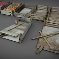 Wooden Crates And Pallets For Storing Colorful Fresh Items In Various Styles