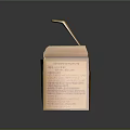 Open Yellow Carton Containing Tea Bags With Tea Cup And Snacks Illustration