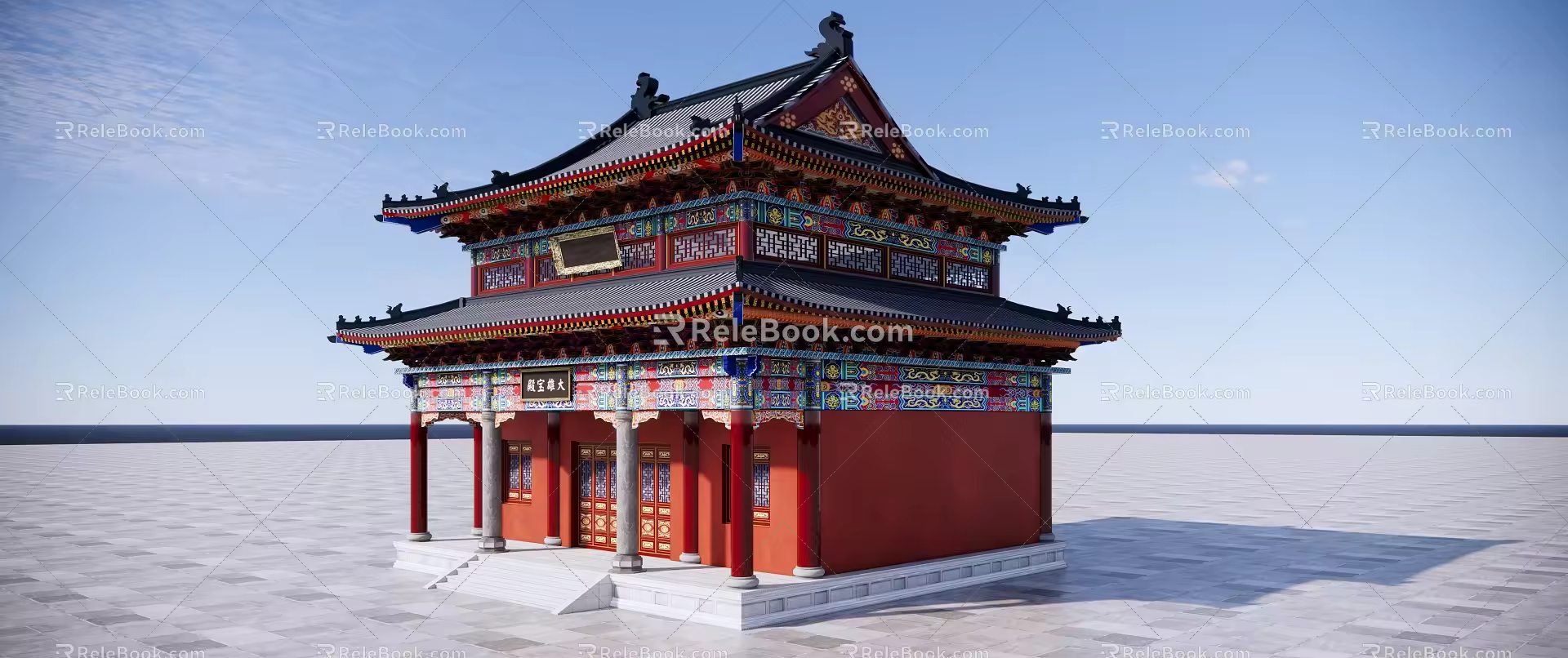 Ancient Chinese Palace Chinese Architecture Double Eaves Double Eaves Main Hall 3d model