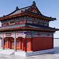 Ancient Chinese Palace Chinese Architecture Double Eaves Double Eaves Main Hall 3d model
