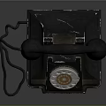 Classic Vintage Rotary Phone With Retro Design And Rotary Dial Mechanism
