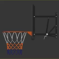 Durable Basketball Hoop With Transparent Backboard Orange Rim And Blue White Orange Net