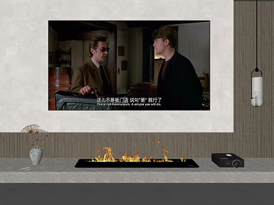 Indoor Projection Monitoring System Setup With Projector And Surveillance 3d model